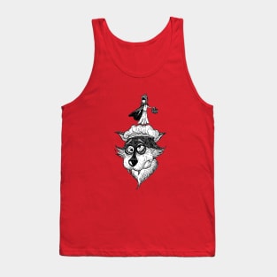 Head Hiding Hood Tank Top